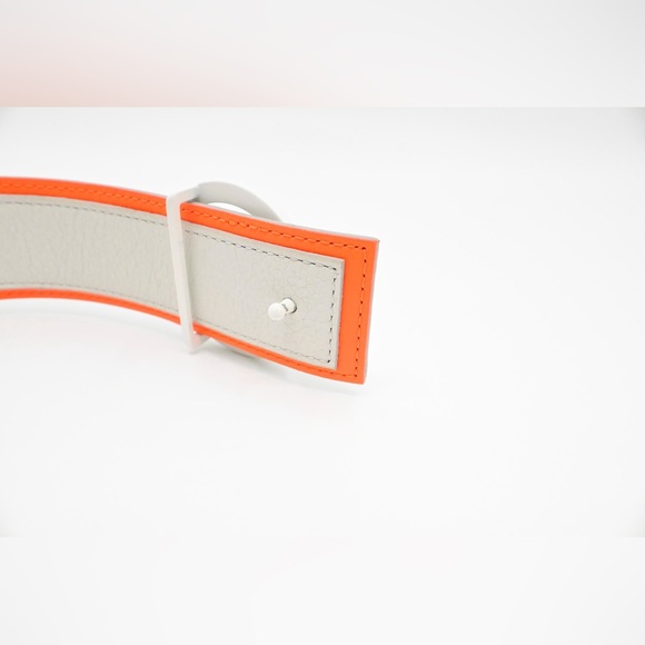 Louis Vuitton Reversible Belt Antarctic White & Orange Monogram Canvas size 100 - Picture 7 of 7